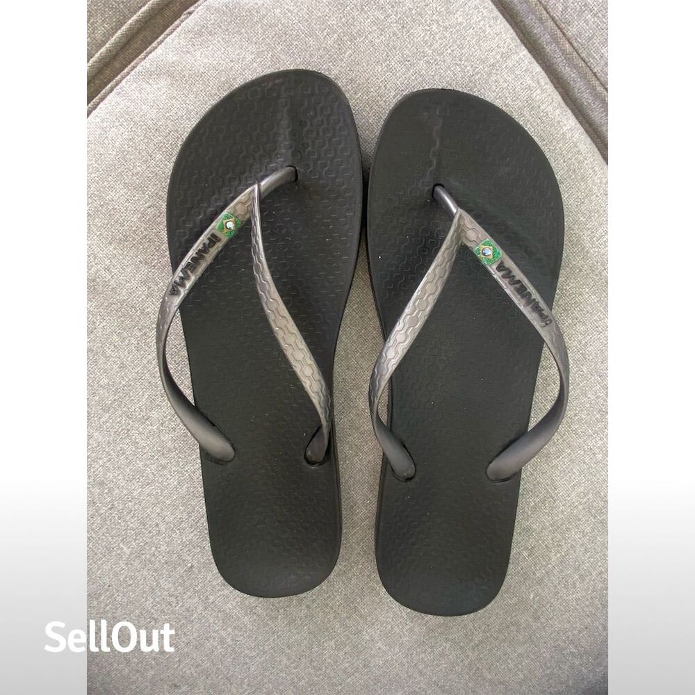 Ipanema Women's Anatomic Brilliant III Black Flip Flops Sandals Casual